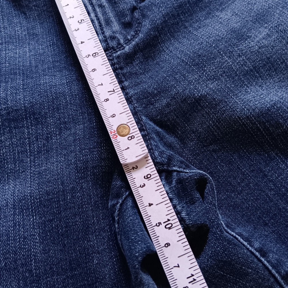 L.L.Bean Signature Jeans Men 30x29 Blue Cotton Denim Straight Slim Faded Stretch - Picture 9 of 11